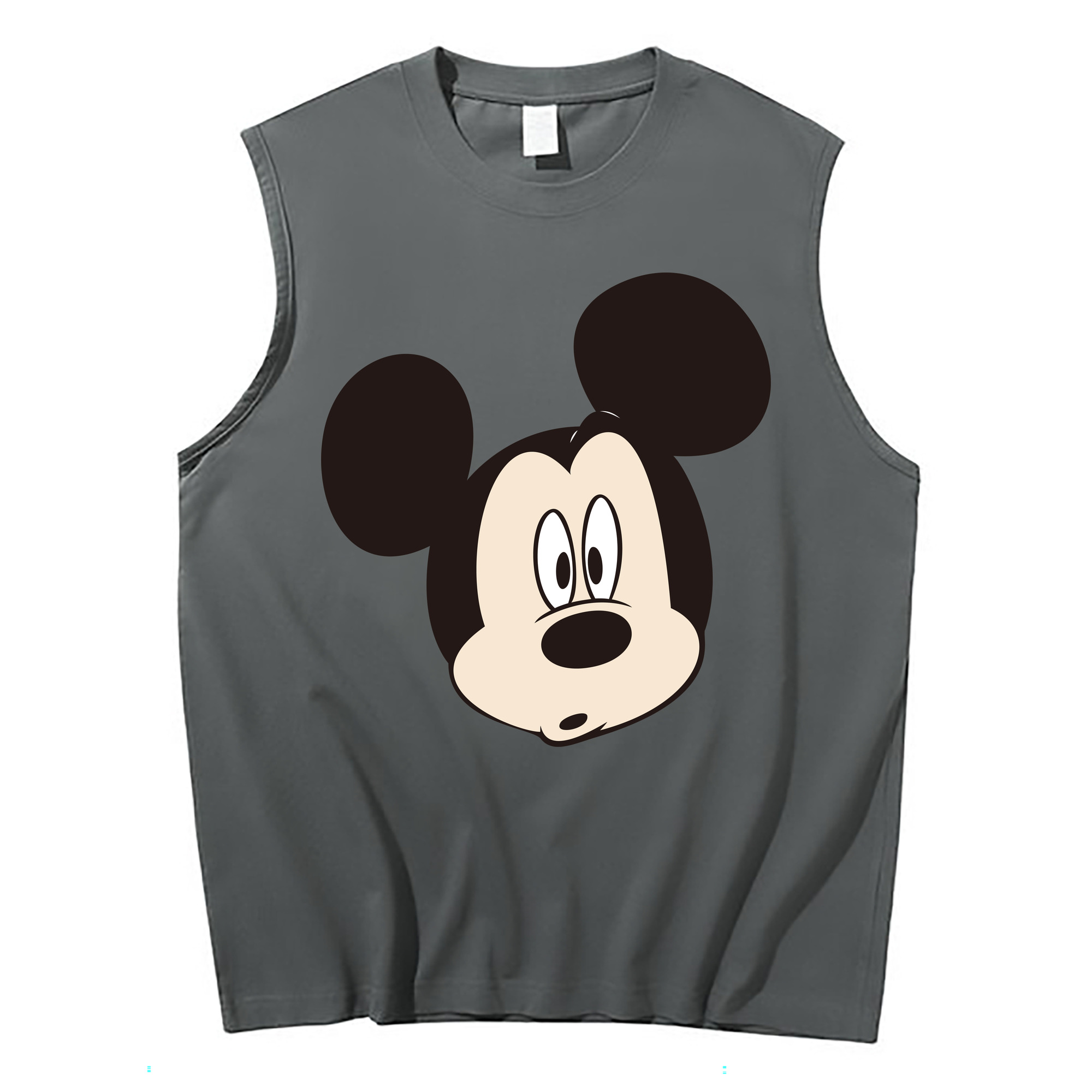 ミッキーマウス Mickey Mouse コットン100％タンクトップ（フロントプリント）